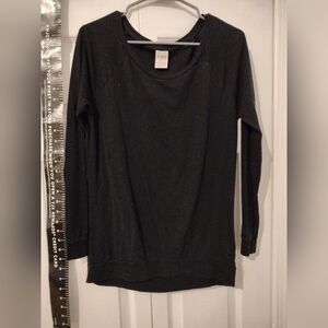 PINK Victoria's Secret Black Tee Scoop Neck Small Rare